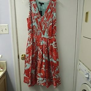 NWT Banana Republic red/blue sleeveless dress sz6